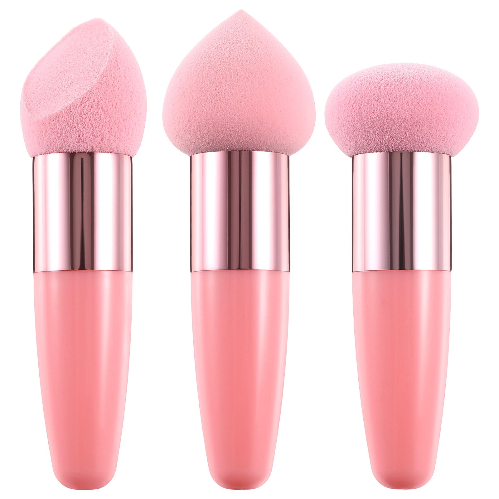 3 Pcs Foundation Makeup Sponges Foundation Sponges with Handle Beauty Cosmetics Puffs Makeup