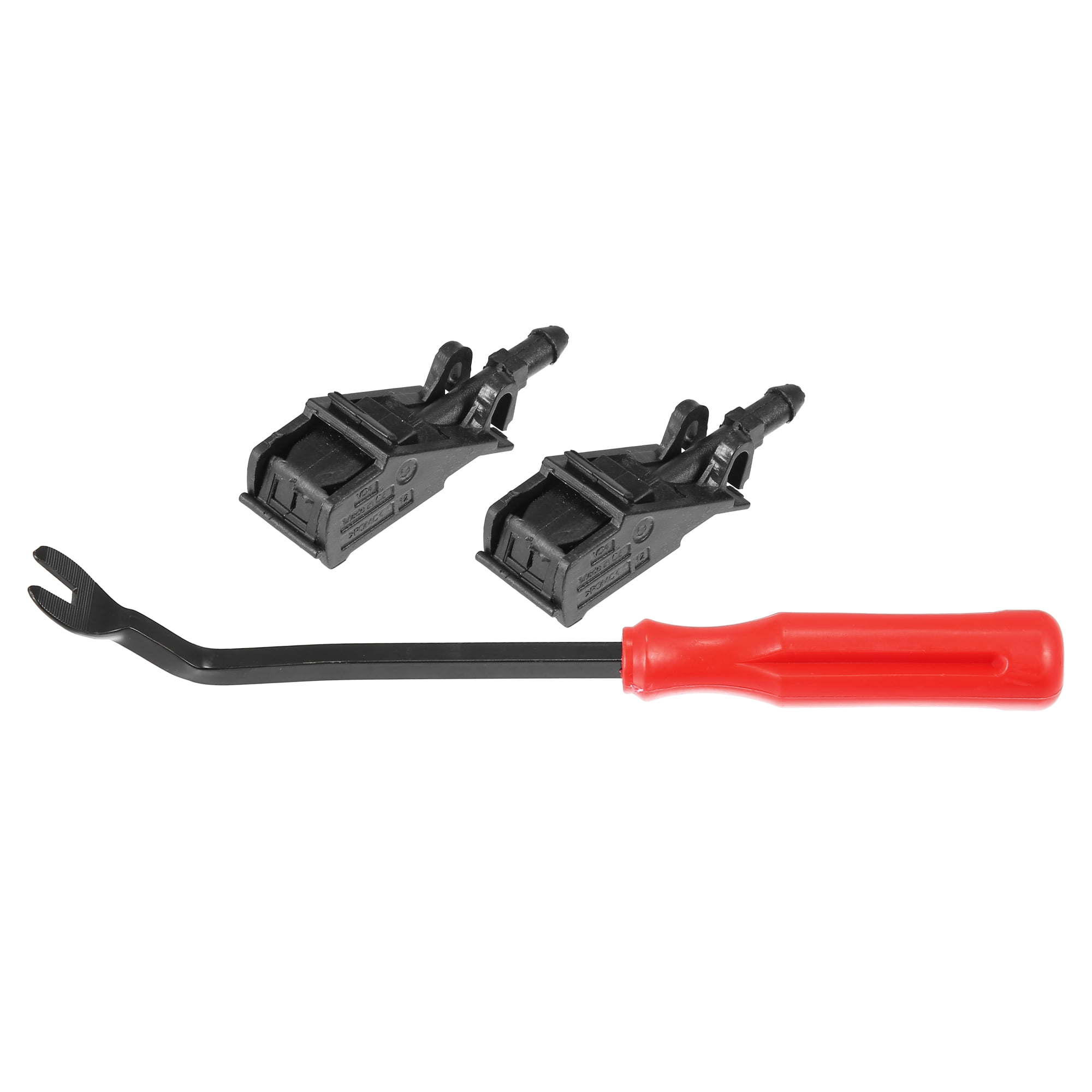 3 Pcs Front Windshield Wiper Washer Nozzle Spray Jet Kit 6E0955985 for Volkswagen Jetta 1999-2012 for Passat 1998-2005