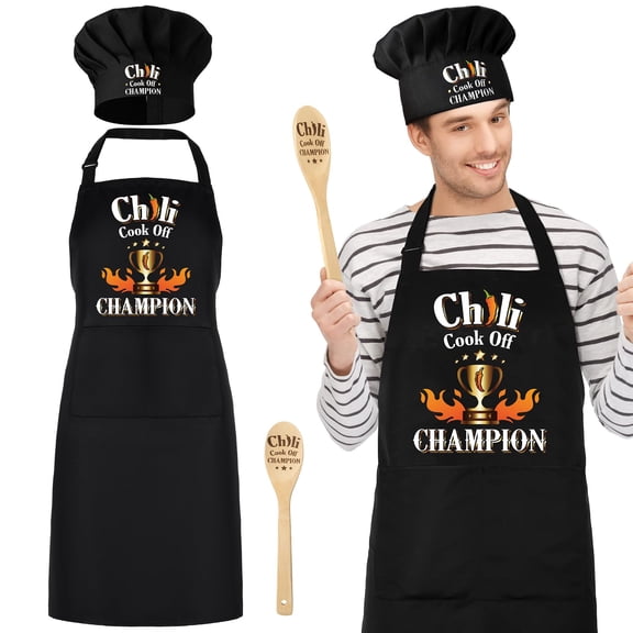 3 Pcs Funny Chili Cook-off Aprons for Cooking Competitions