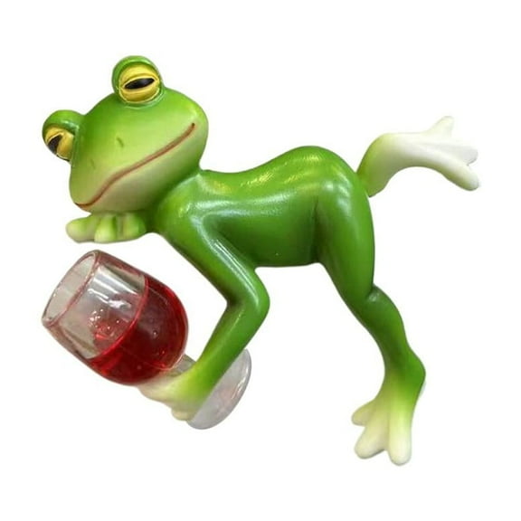 3 Pcs Funny Drinking Frog Statue, Flower Pot Hugger Resin Hanging Frog Figurine Planter Pot Decoration, Home Garden Fence Balcony Patio Lawn Yard Ornaments