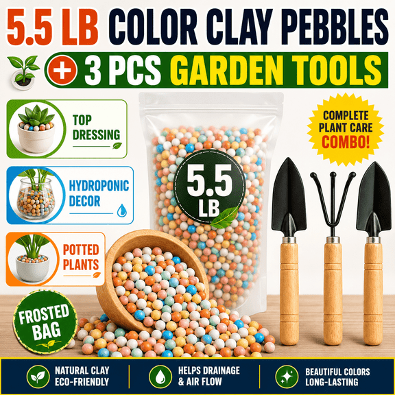Unbranded Colorful Clay Pebbles Decorative Stones
