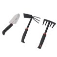 thumbnail image 1 of 3 Pcs Garden Tool Set Iron Stainless Steel Five Teeth Rake Hoe Shovel With Plastic Handle Gardening Hand Tools For Loosening Soil, 1 of 1