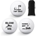 thumbnail image 1 of 3 Pcs Golf Ball Gift Set Funny Novelty Golfer Present for Men Birthday Dad Golfing Fan One Standard Size Unit, 1 of 7