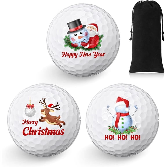 3 Pcs Golf Ball Gift Set Funny Novelty Golfer Present for Men Birthday Dad Golfing Fan One Standard Size Unit