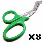 3 Pcs Green Utility Scissors 7.25 Multi-Purpose Diy Ems Emt Shears Instruments