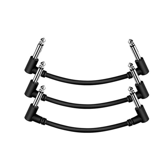 3 Pcs Guitar Patch Cables 1/4inch Plugs Guitar Effect Pedal Cables for Guitar Pedals 30cm,3 * Guitar pedal cables,As Shown