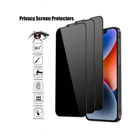 3 Pcs HD Clear Anti-Spy Privacy Screen Protector For IPhone 16 Pro Max / 16 Pro / 16 / 15-11 Series: Left-Right Privacy Shield With 9H Anti-Scratch & Phone Case Friendly Edges – Bubble-Free Kit For Of