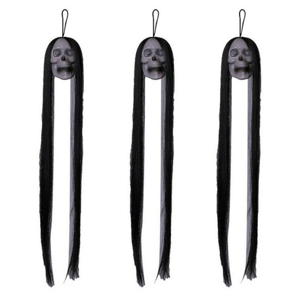 3 Pcs Halloween Hanging Grim Reapers, Halloween Skeleton Flying Ghosts for Halloween Outdoor Decoration, Haunted Haunted House Prop, Halloween Party Supplies Decor Black