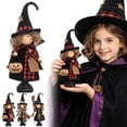thumbnail image 1 of 3 Pcs Halloween Witch Table Decorations, Halloween Wooden Witch Figurine, Rustic Tabletop Witch Decor, Plaid Witch Ornament, Farmhouse Shelf Display Mantel Holiday Party Decoration,Coffee, 1 of 6
