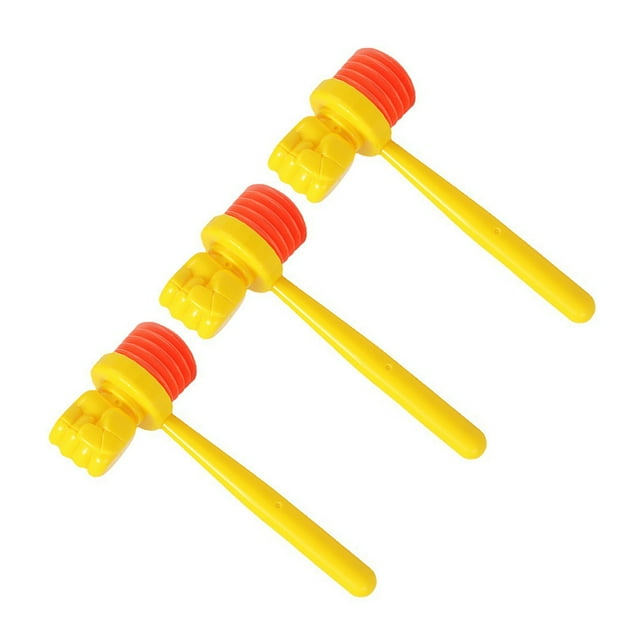 3 Pcs Hammer Toys Children’s Motor Skills Mallet Plastic Hammers for Kids Mini Primary School