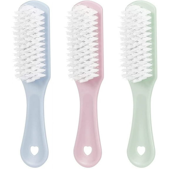 3 Pcs Handle Grip Nail Brush Nail Cleaning Brushes Fingernail Scrub Cleaning Brushes Hand Fingernail Cleaner Brush for Toes and Nails Cleaning