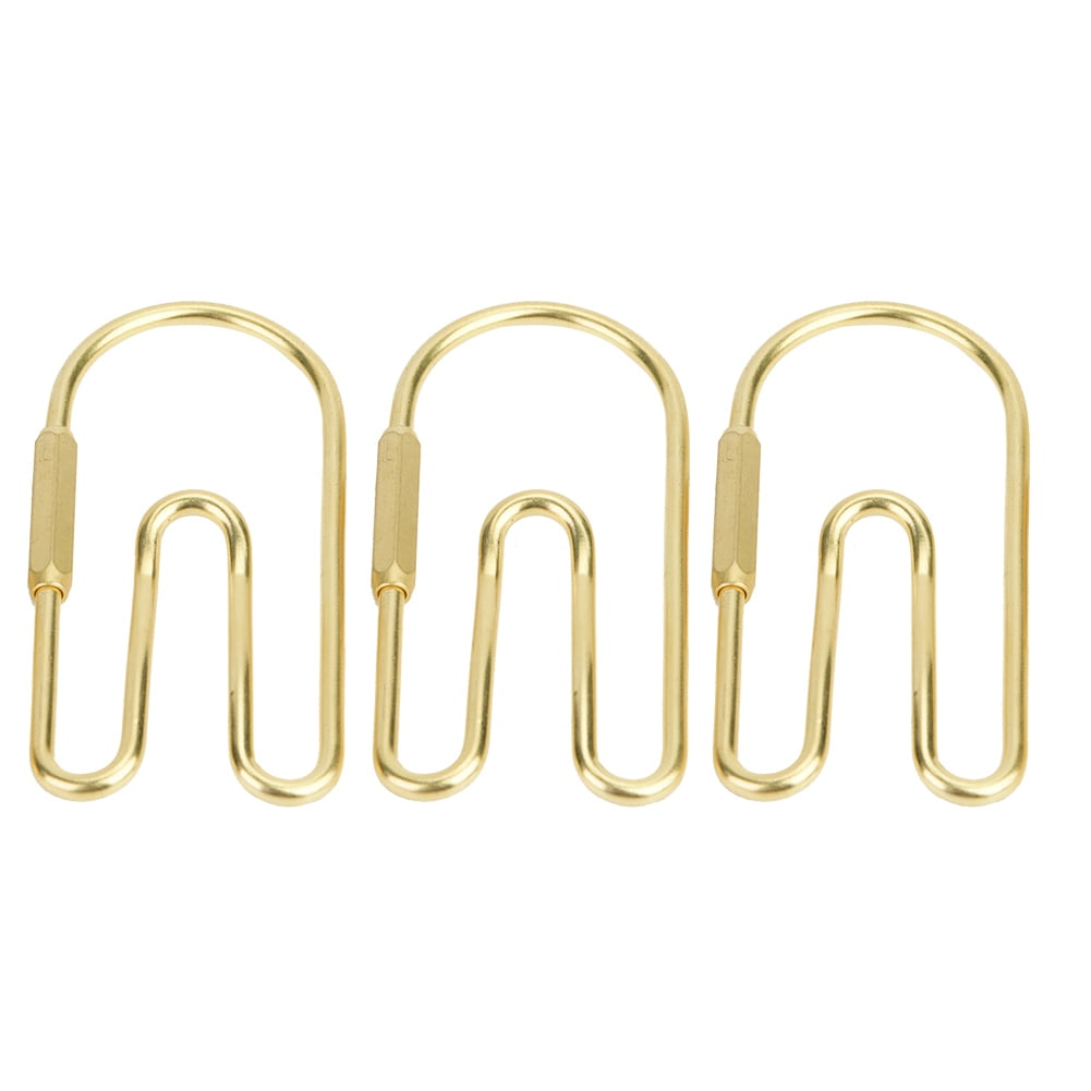 3 Pcs Handmade Brass Key Ring Buckle Carabiner Keychain Waist Belt Clip 3-pcs-handmade-brass-key-ring-buckle-carabiner-keychain-waist-belt-clip