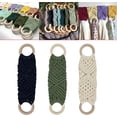 thumbnail image 1 of 3 Pcs Handmade Crochet Dish Towel Holder Decorative Boho Macrame Kitchen Towel Hanger Loop Ring Hanging Hand Towels Holder Makes a Unique Gift for Christmas Housewarming, Birthday, Mother's Day, 1 of 7