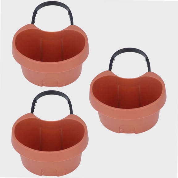 3 Pcs Hanging Flower Pots,Drain Pipe Plant Pots, Flower Pot With Adjustable Strap Plastic Drain Pipe Flower Container Succulent Seedling Pot For For Fence Balcony Garden Ornament Home Decor