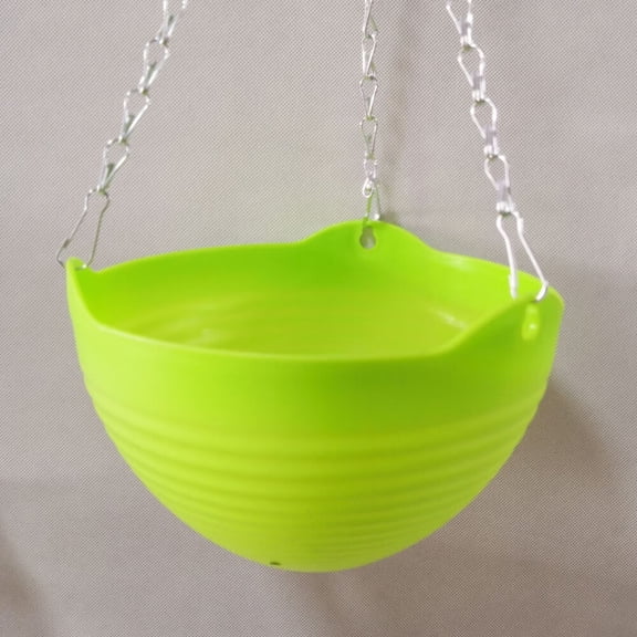 3 Pcs Hanging Planter Pots,8 inch Self-Watering Round Hanging Basket with Water Tray and Metal Chain,Succulent Flower Plant Pot Container for Indoor Outdoor Garden Balcony Wall Decor,White