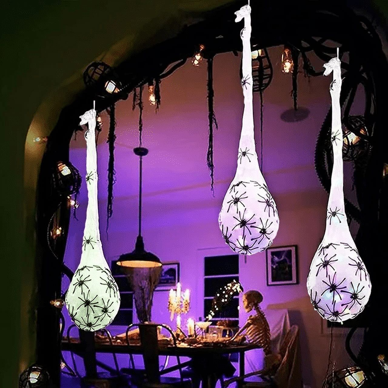 5 Foot Black Halloween Christmas Tree with 50 LED Purple Lights