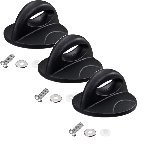 3 Pcs Heat Resistant Pot Lid Knobs with Screw Kit, Universal Crockpot Lids Handles Replacement with Screw & Gasket, Pot Lid Replacement Knobs for Casserole Saucepan Glass Lid Crockpot, 2.56", Black