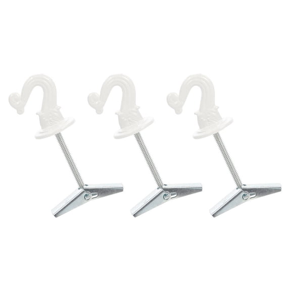 3 Pcs Ceiling Hook Ceiling Suspension Hooks 6.00X3.00X3.00CM White