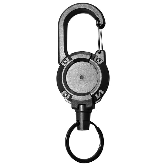 3 Pcs Heavy Duty Zinger Retractors, Steel Wire Retractable Key Chain, 4.88 in / 12.4 cm Length, Anti-Scratch Nylon Shell, Gear Keeper, Ideal for Tools, Keys, ID Cards