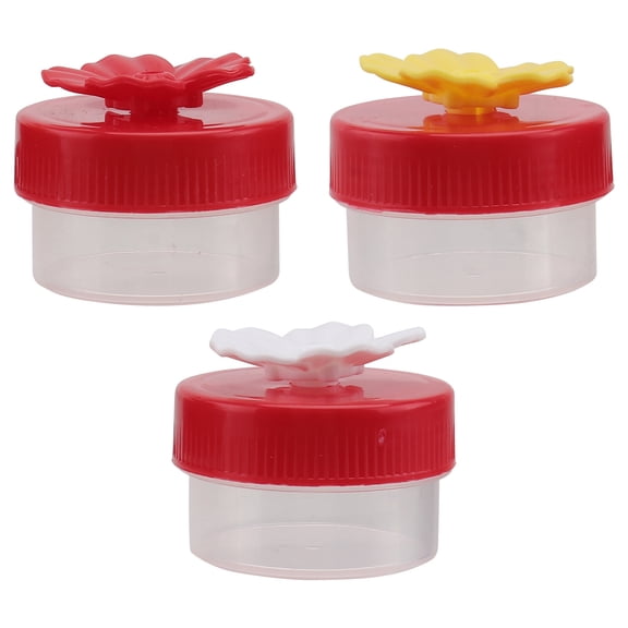 3 Pcs Hummingbird Feeders Plastic Flower Shape Feeder Handheld Feeders