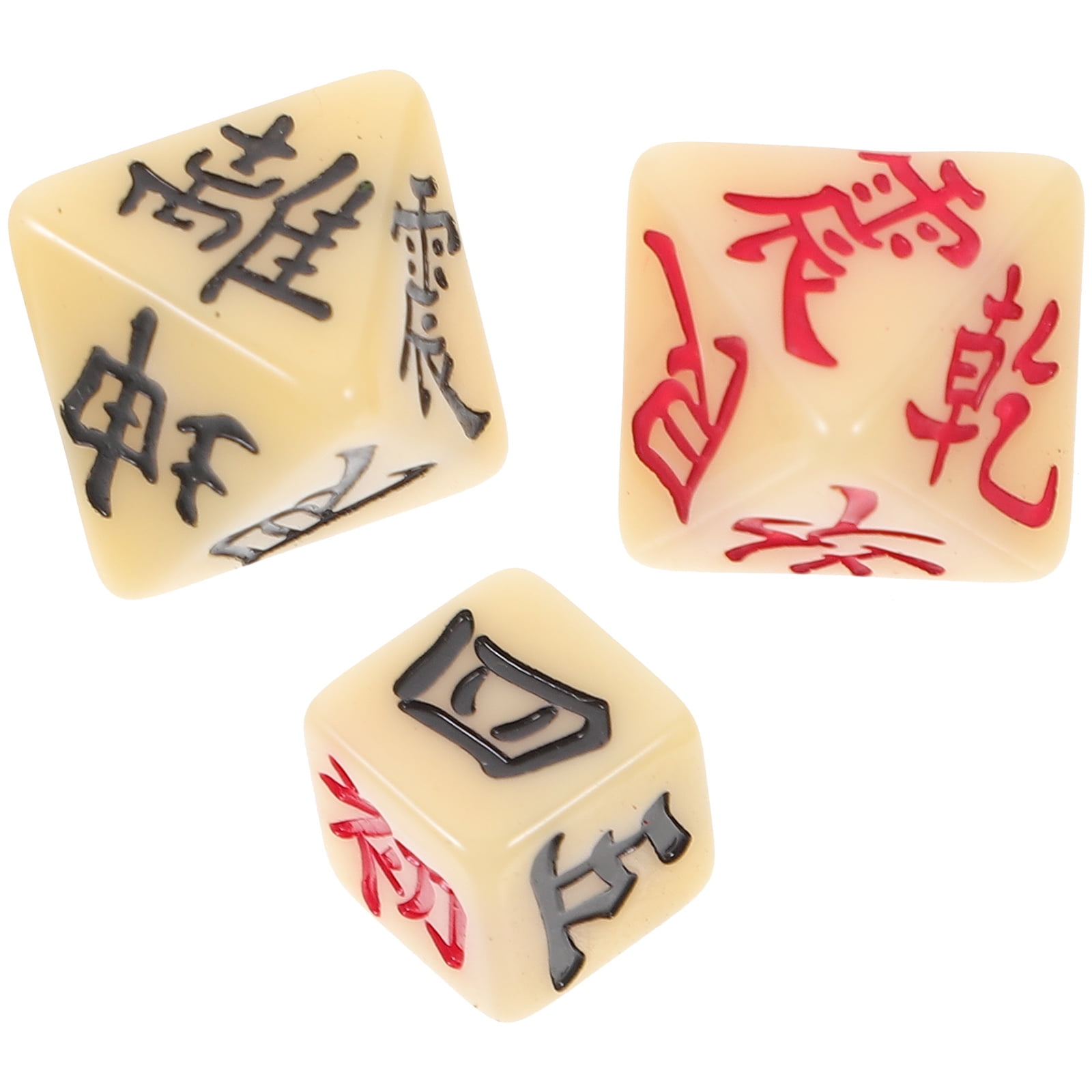 3 Pcs I Ching Dice Chinese Dices for Divination Divinatory Symbols ...