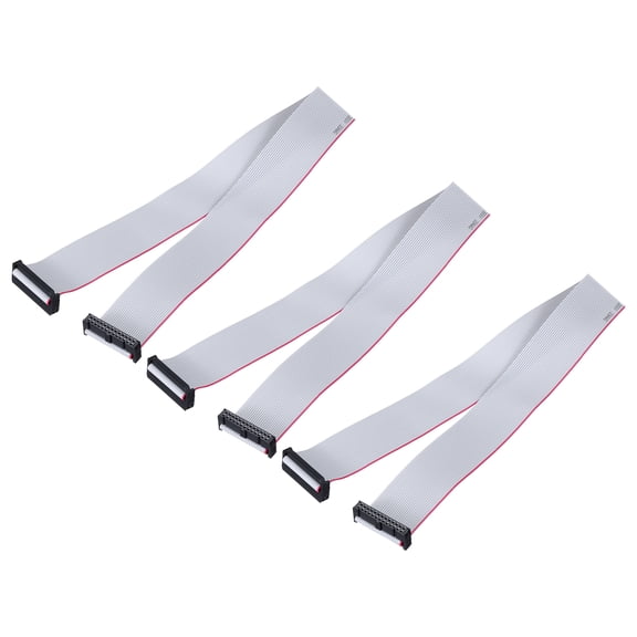 3 Pcs IDC Flat Ribbon Cable, 2.54mm Pitch 32mm Width 50cm Long 26 Pin FC to FC Flat Ribbon Connector Jumper Wire for PC