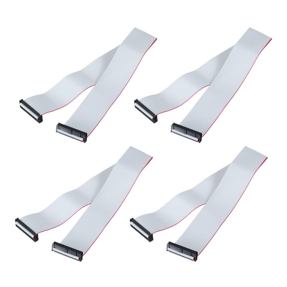 3 Pcs IDC Flat Ribbon Cable, 2.54mm Pitch 43mm Width 50cm Long 34 Pin FC to FC Flat Ribbon Connector Jumper Wire for PC