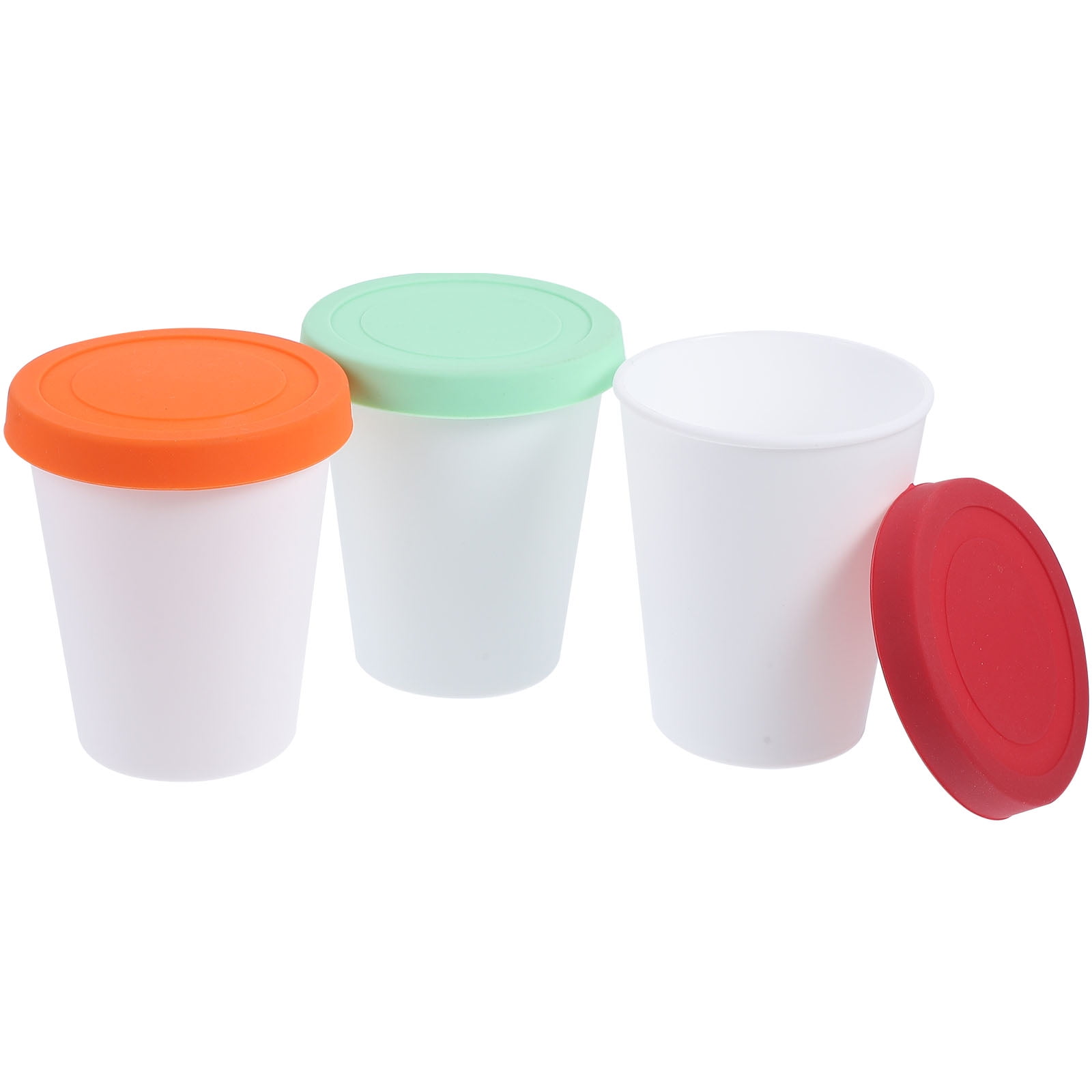 3 Pcs Ice Cream Container Dessert Cups Multifunctional Ice Cream Buckets Dressing Container