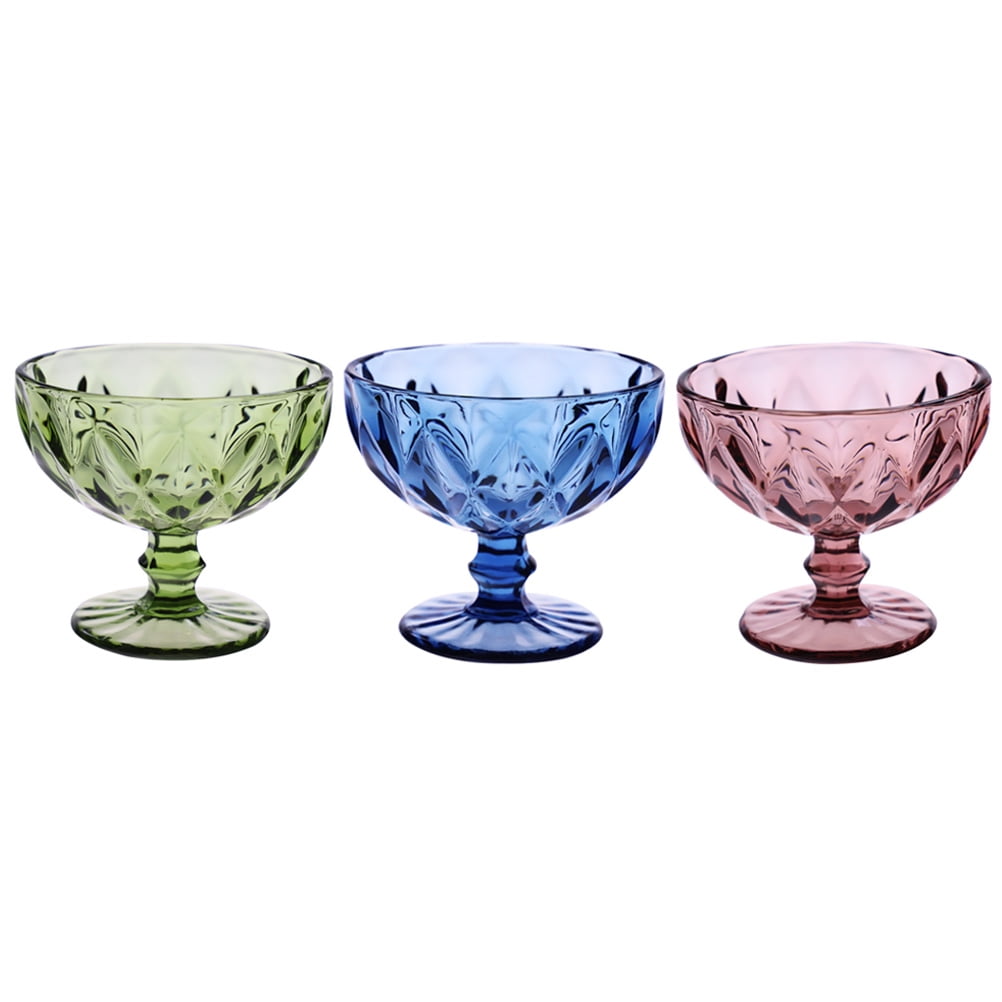 3 Pcs Ice Cream Cup Dessert Cups Glass Yogurt Cup Dish Dessert Cup Dessert Glasses