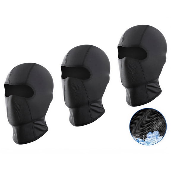 3 Pcs Ice Silk Balaclava, Cooling Sun Protection Mesh Face Mask for Cycling, Motorcycle & Ski
