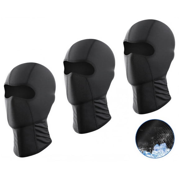 3 Pcs Ice Silk Balaclava, Cooling Sun Protection Mesh Face Mask for Cycling, Motorcycle & Ski