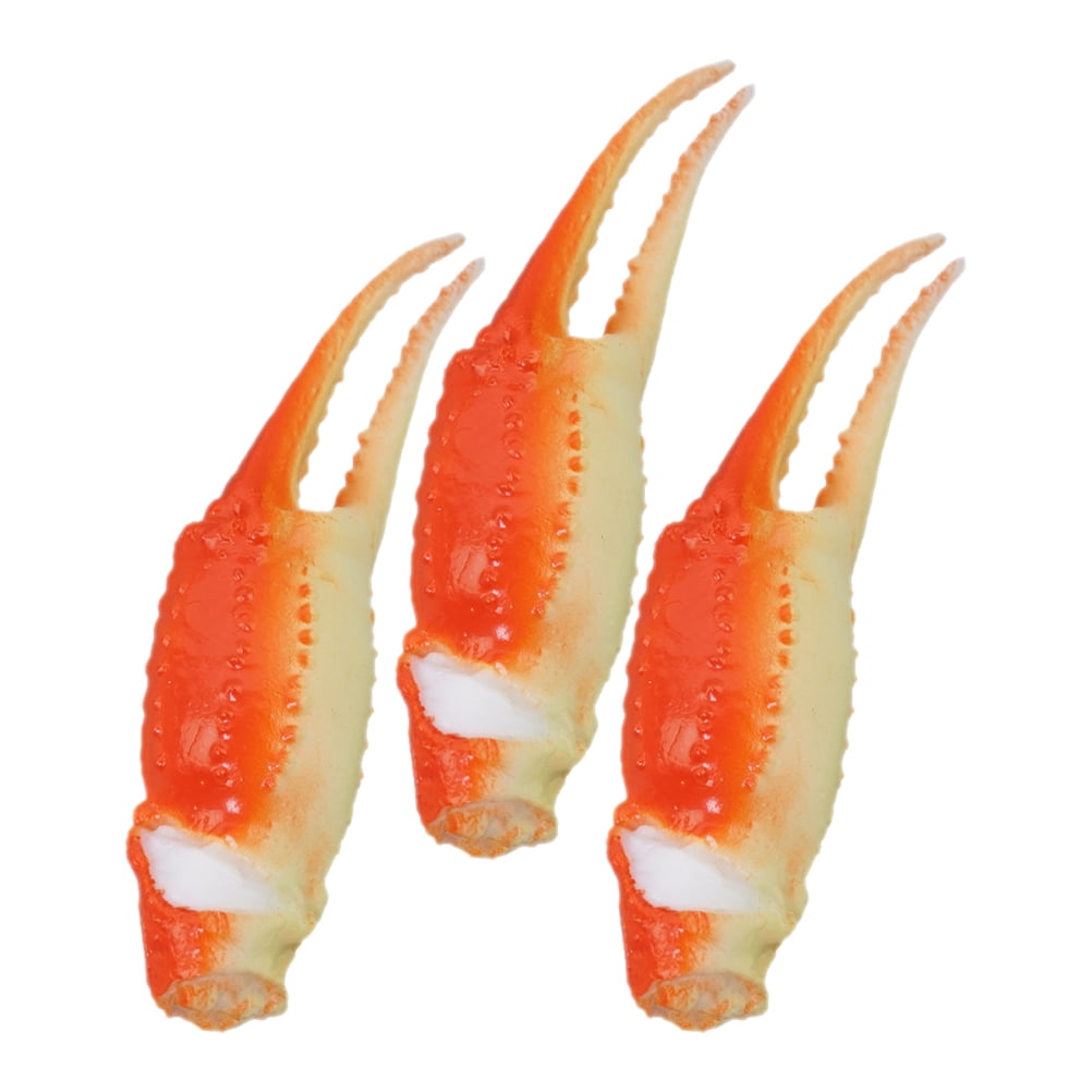 3 Pcs Imitation Crab Legs Artificial Faux Crab Claw Party Crab Claw ...