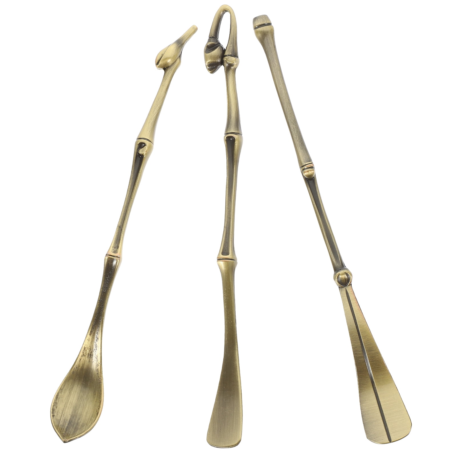 3 Pcs Incense Products Ceremony Supplies Copper Shovel Holder Tea Tools