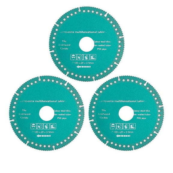 3 Pcs Indestructible Disc for Grinder, Cutting Discs for Angle Grinder, Circular Saw Blades for Smooth Cutting, Chamfering, Grinding Materials