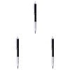 3 Pcs Infinity Forever Pencil Infinite Everlasting Metal Inkless Pencils Set with Soft Grip No Need Sharpened Retractable Pencil Reusable Inkless Pencil for Sketch Drawing and Writing, 5.9", Black