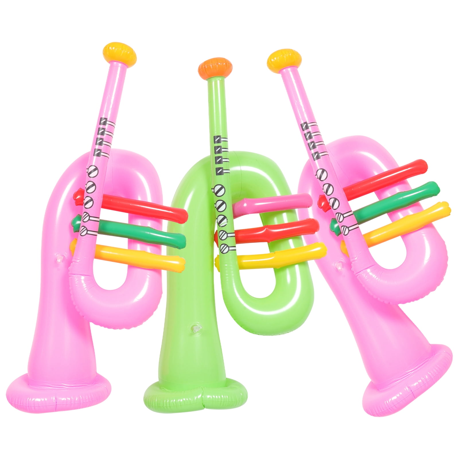 3 Pcs Inflatable Musical Instrument Toys Inflation Instrument Kids