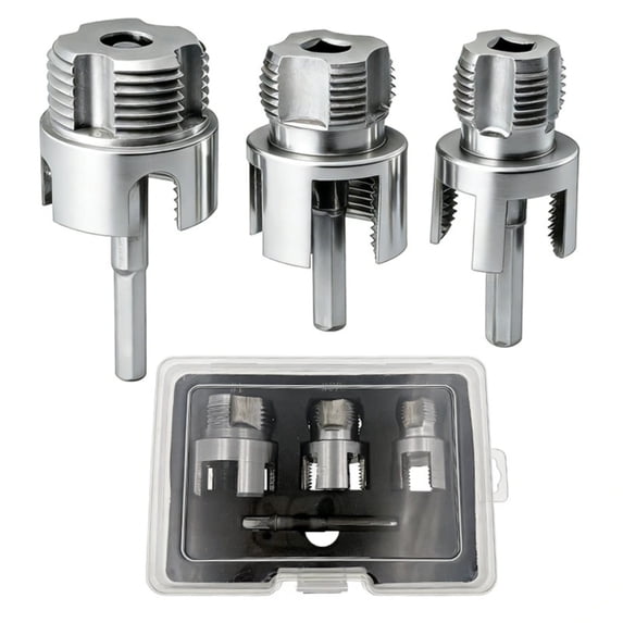 3 Pcs Integrated Internal & External Pipe Threading Tools,Dual Function ...