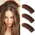 thumbnail image 1 of 3 Pcs Invisible Fluffy Hair Pad, Hair Bun Invisible False Hair Clip, Natural Hair Bump Clip for Volume, Diy Heighten Hair Party Styling, Fluffy Hair Pad for Women (Dark Brown), 1 of 6