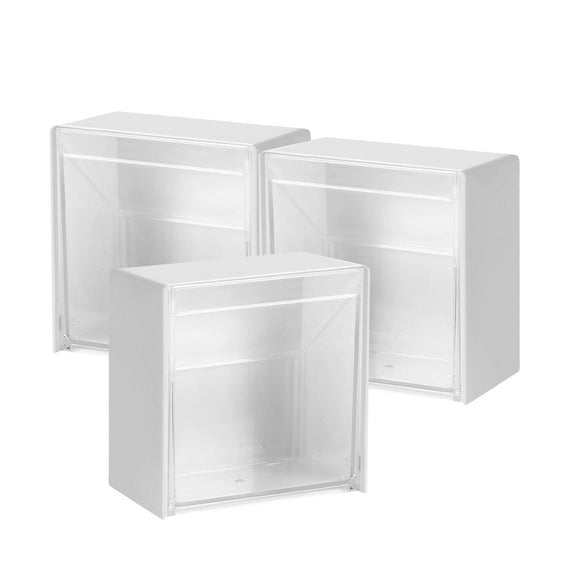 3 Pcs Jam Jars Wicker Storage Basket Bathroom Storage Box 8.50X8.50X4.50CM White