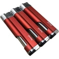 thumbnail image 1 of 3 Pcs Jet Blue Flame Metal Cigar Cigarette Lighter Windproof Refillable Butane Gas Fuel Viewable with Electric Wire Ignition Protection - Aomai Red, 1 of 6