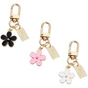 3 Pcs Keychains for Women, Bag Charm Flower Key Chain Car Key Ring Pendant for Purse