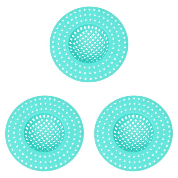 3 Pcs Kitchen Bathroom Bathtub Drain Filters Sink Drain Strainers Drain Hair Catchers Tub Drain Protectors for Kitchen, Bathroom, Bathtub Drain Filter, and More, 3.85x1.97 Inch, Blue