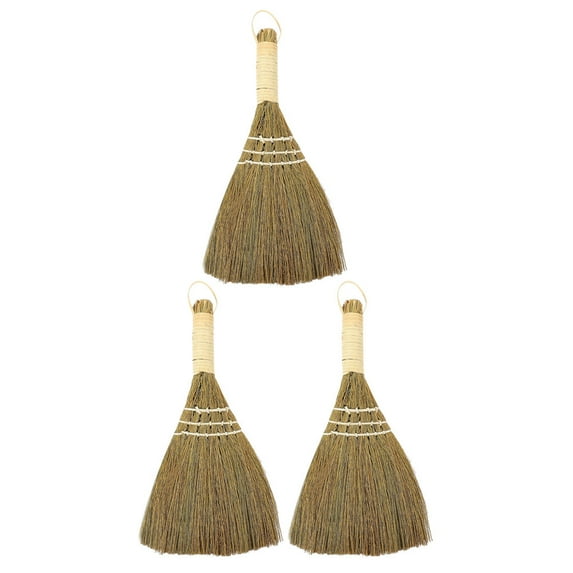 3 Pcs Kitchen Cleaning Broom Duster Desktop Small Broom Small Whisk Broom Car Clean Vietnamese Straw Broom Desk Brooms