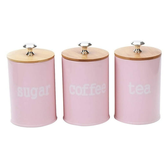 3Pcs Kitchen Grain Storage Jar Decorative Tea Container Coffee Bean Canister