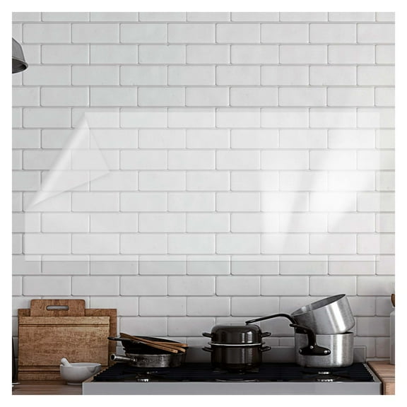 3 Pcs Kitchen Wallpapers, Clear Contact Paper Wall Protector Transparent Stickers Self-Adhesive