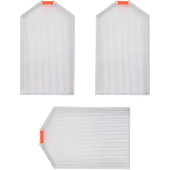 3 Pcs Large Plastic Bead Sorting Trays Diamond Painting Trays Bead Sorting Dotting Boards Diamond Rhinestone Plates for Diamond Painting DIY Art Craft,16cm x9cm