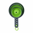 thumbnail image 1 of 3 Pcs Large Small Funnel - Food Grade Mini Funnels for Kitchen Use - Silicone Collapsible Funnels - Wide Mouth Canning Funnel for Mason Jars, Filling Bottles, Flask, Tiny Spice, Cooking Water, Green, 1 of 4
