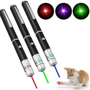3 Pcs Laser Pointer for Cats Dogs Cats Laser Pointer Pet Interactive Toys Laser Presentation Remotes Red Green Purple Light (3 PCS Pack Color Mixed,Without Battery)
