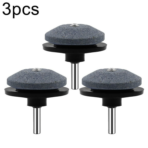 3 Pcs Lawn Mower Sharpener Blade Grinding Rotary Drill For Garden Tools Hand Drill Sharpener Multifunctional Stone
