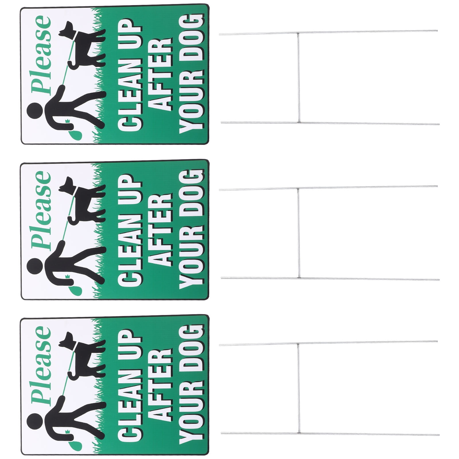 3 Pcs Lawn Warning Signs Emblems Keep Neighbors Dog Out of My Yard